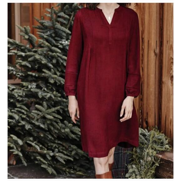 J. Jill Dresses & Skirts - Women’s SP J. Jill Cherry Red Tunic Dress Long Sleeve Petite NWT